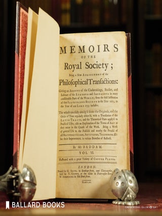 Memoirs of the Royal Society; Being a New Abridgement of the Philosophical Transactions: (Volume 6)