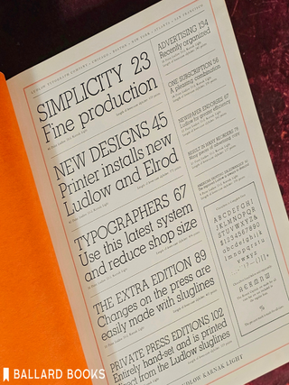 Ludlow Typefaces: A Specimen Book of Matrix Fonts